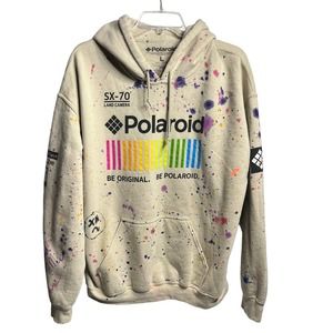 Custom Poloroid Tie Dye Hoodie Size Large